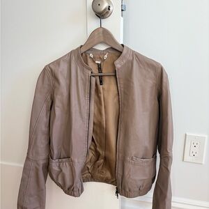 Women's Tan Leather Jacket